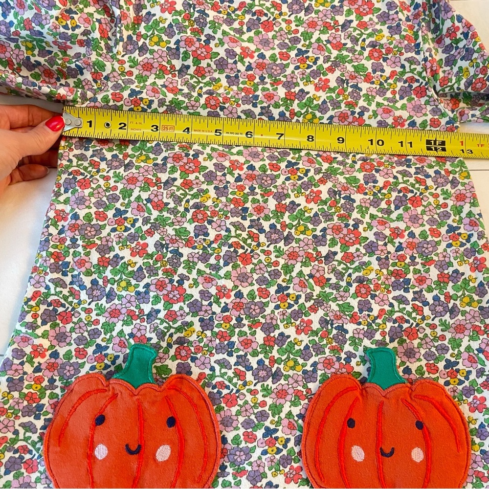 Mini Boden Halloween Pumpkin Pocket Floral Dress - Picture 5 of 9